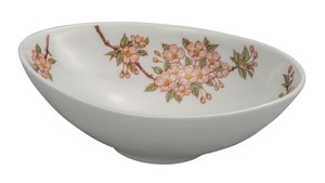 Kutani ware Main Dish Bowl Cherry Blossoms 6.5-go
