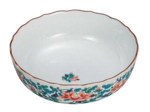 Kutani ware Main Dish Bowl Peony Arabesque 5.8-go