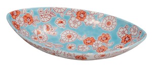 Kutani ware Main Dish Bowl Flower 8.5-go