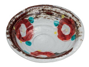 Kutani ware Main Dish Bowl Camellia 8.5-go