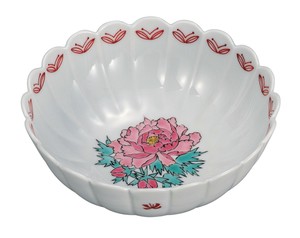 Kutani ware Main Dish Bowl Peony 5.2-go