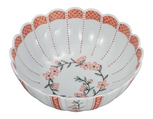 Kutani ware Main Dish Bowl Hana Komon 5.2-go