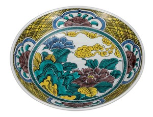 Kutani ware Main Plate Peony 9-go