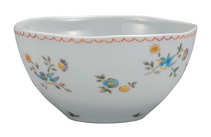 日本の伝統工芸品【九谷焼】 サラダボウル 花に小鳥  川合孝知 (K9-453) (K8-389)