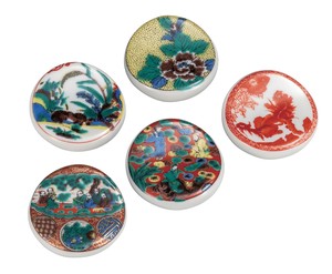 日本の伝統工芸品【九谷焼】 箸置 時代画   (K9-436) (K8-413)