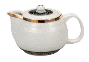 Kutani ware Teapot White Cloisonne