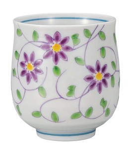 日本の伝統工芸品【九谷焼】 湯呑 花唐草文   (K9-684) (K8-609)
