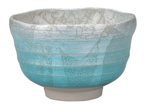 日本の伝統工芸品【九谷焼】 抹茶碗 銀彩  柴田博 (K9-887) (K8-818)