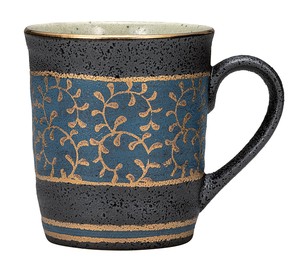 日本の伝統工芸品【九谷焼】 マグカップ 金唐草   (K9-901) (K8-825)