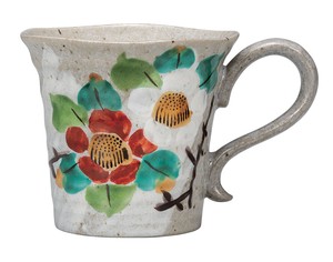 日本の伝統工芸品【九谷焼】 マグカップ 山茶花   (K9-906) (K8-833)