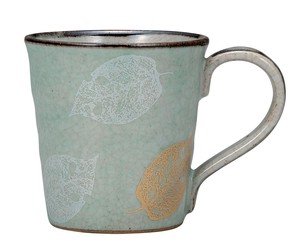 日本の伝統工芸品【九谷焼】 マグカップ 葉紋   (K9-907) (K8-835)