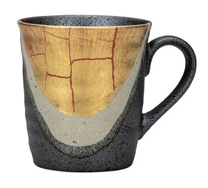 日本の伝統工芸品【九谷焼】 マグカップ 金箔彩   (K9-943) (K8-862)