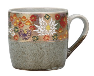 日本の伝統工芸品【九谷焼】 マグカップ 本金花詰   (K9-954) (K8-868)