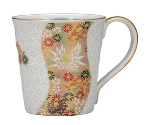 日本の伝統工芸品【九谷焼】 マグカップ 七宝金花詰   (K9-969) (K8-884)