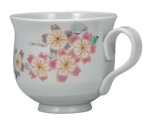 日本の伝統工芸品【九谷焼】 マグカップ 和桜  大志窯 (K9-973) (K8-886)
