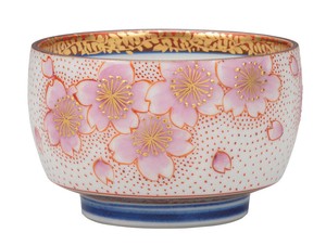 日本の伝統工芸品【九谷焼】 ぐい呑 金襴手さくら  福田良則 (K9-1219) (K8-1138)