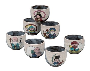 日本の伝統工芸品【九谷焼】 組盃 七福神   (K9-1225) (K8-1147)