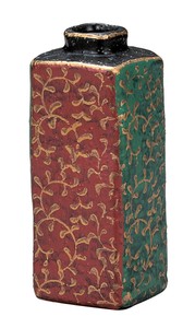 日本の伝統工芸品【九谷焼】 3.5号一輪生 金唐草   (K9-1270) (K8-1185)