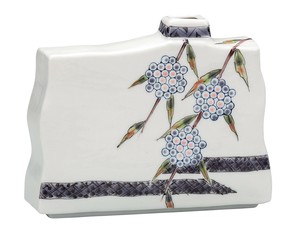 日本の伝統工芸品【九谷焼】 5号一輪生 紫式部   (K9-1299) (K8-1210)