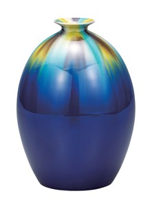 日本の伝統工芸品【九谷焼】 7号花瓶 釉彩  博峰窯 (K9-1366) (K8-1269)
