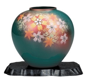 日本の伝統工芸品【九谷焼】 5.5号花瓶 花舞 台付  (K9-1376) (K8-1274)