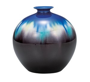 日本の伝統工芸品【九谷焼】 6号花瓶 釉彩  博峰窯 (K9-1387) (K8-1286)