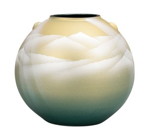 日本の伝統工芸品【九谷焼】 7号花瓶 陽光連山   (K9-1391) (K8-1288)