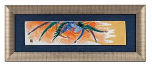 日本の伝統工芸品【九谷焼】 陶額 鳳凰  福田良則 (K9-1444) (K8-1347)