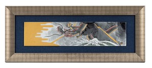 日本の伝統工芸品【九谷焼】 陶額 龍神  福田良則 (K9-1443) (K8-1348)
