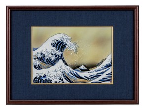 日本の伝統工芸品【九谷焼】 陶額 北斎　神奈川沖浪裏   (K9-1451) (K8-1353)
