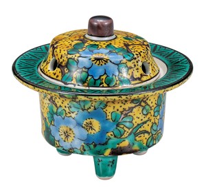 日本の伝統工芸品【九谷焼】 2.8号豆香炉 吉田屋   (K9-1466) (K8-1370)