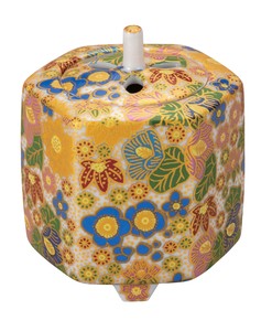 日本の伝統工芸品【九谷焼】 K8-1382 3号香炉 花詰