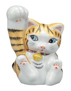 日本の伝統工芸品【九谷焼】 4.5号招き猫 金彩   (K9-1539) (K8-1475)