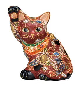 日本の伝統工芸品【九谷焼】 5.5号招き猫 盛   (K9-1633) (K8-1504)
