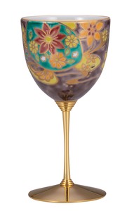 日本の伝統工芸品【九谷焼】 ワインカップ 海亀  美山窯 (K8-3055)