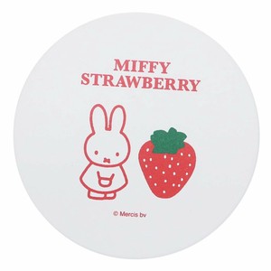 【食器】ミッフィー 陶製吸水コースター MIFFY STRAWBERRY