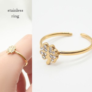 Material Stainless Steel Clover Rings M 1-pcs