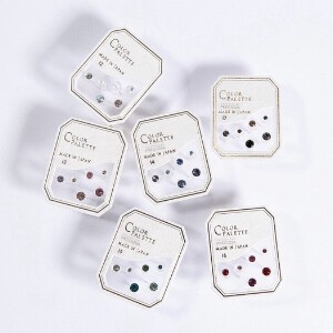 Pierced Earringss 4mm Set of 6 Made in Japan