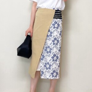 Skirt Floral Pattern Tight Skirt