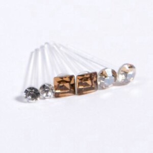 Pierced Earringss 3mm Set of 6 Made in Japan