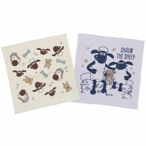 【ハンドタオル】 ひつじのショーン 片面ガーゼプリントウォッシュタオル 2枚セット キャラメル