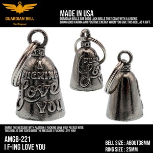 ガーディアンベル　USA　I FUCKING LOVE YOU　お守り バイカーベル　キーホルダー　ラッキーベル