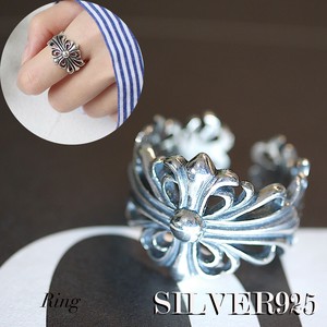 【D-33】 シルバー925 巾着付き シルバーアクセサリー リング  925　指輪 フリーサイズ　ユニセックス