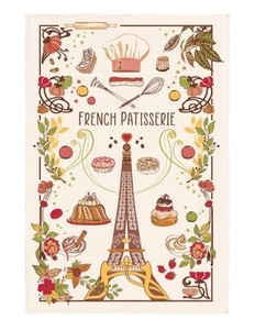 フランス直輸入　ティータオル Torchon FRENCH PATISSERIE（フランスのお菓子）