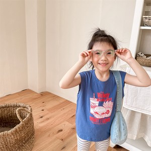 韓国スタイル　ノースリーブリアクティブプリント T シャツ ベビー　新生児　キッズ　子供服