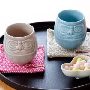 日本茶杯 吉祥物 达摩 日本制造