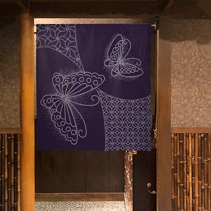 Japanese Noren Curtain Butterfly 90cm Made in Japan