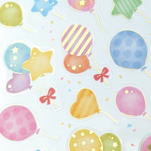 Decoration Foil Stamping Transparent Stickers Balloon L size Made in Japan
