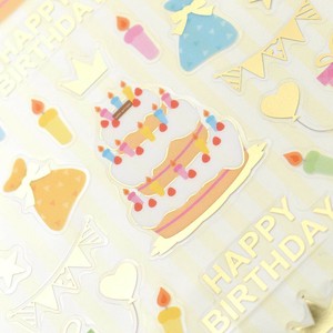 Decoration Foil Stamping Transparent Stickers L size Made in Japan