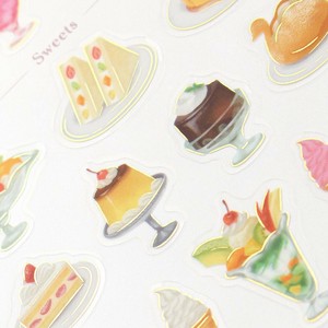 Decoration Coffee Shop Foil Stamping Transparent Stickers L size Made in Japan